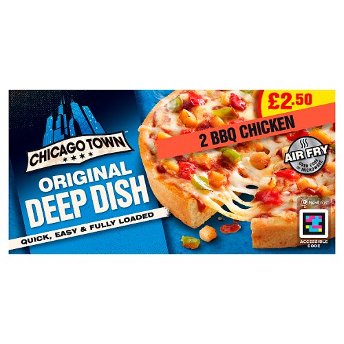 Chicago Town 2 Deep Dish BBQ Chicken PM £2.50 320g pack shot
