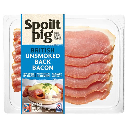 SPOILT PIG UNSMOKED BACK BACON pack shot