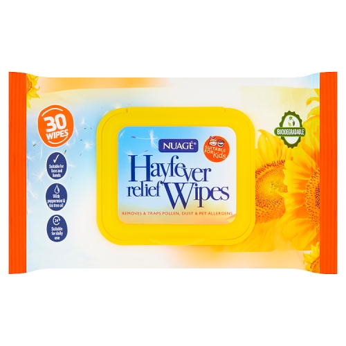 Nuage Hayfever Relief Wipes 30pk pack shot