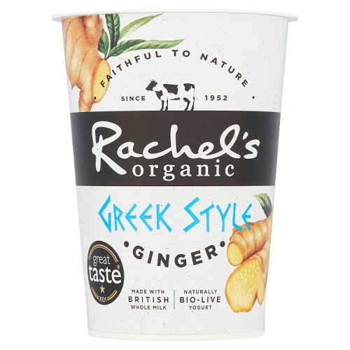 RACHELS ORGANIC GREEK STYLE GINGER YOGURT pack shot