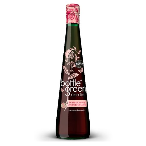 Bottle Green Pomegranate & Elderflower Cordial 500ml pack shot