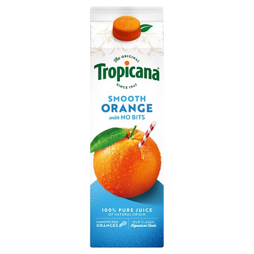 TROPICANA ORANGE SMOOTH JUICE pack shot