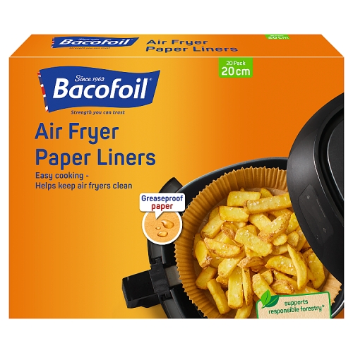 Bacofoil Air Fryer Paper Liners 20s pack shot