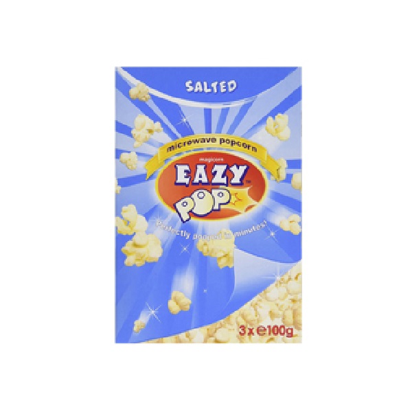 Eazy Pop Microwave Popcorn Salted 3pk (3 x  85g) 255g pack shot