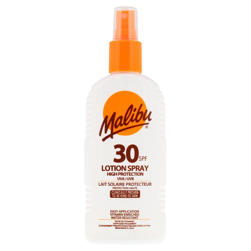 Malibu SPF 30 Lotion Spray 200ml pack shot