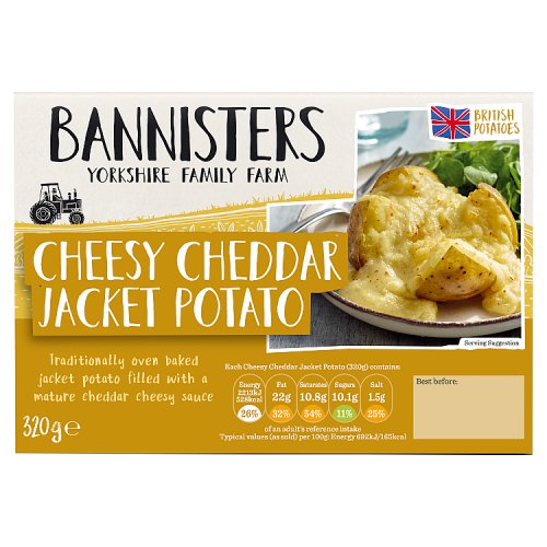 BANNISTERS FARM MATURE CHEDDAR FILLED JACKET POTATO pack shot