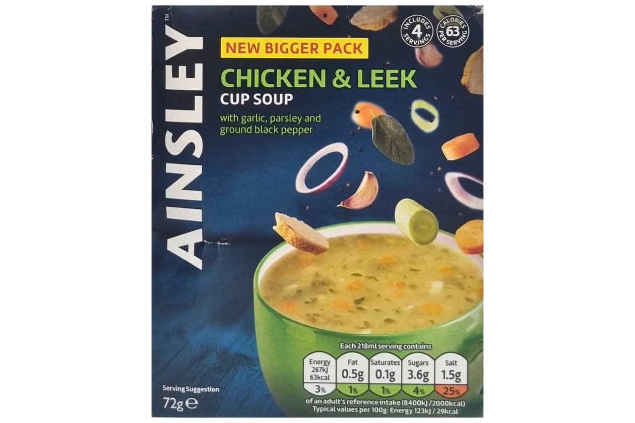 Ainsley Harriott Cup Soup Scottish Chicken & Leek 4pk 92g pack shot