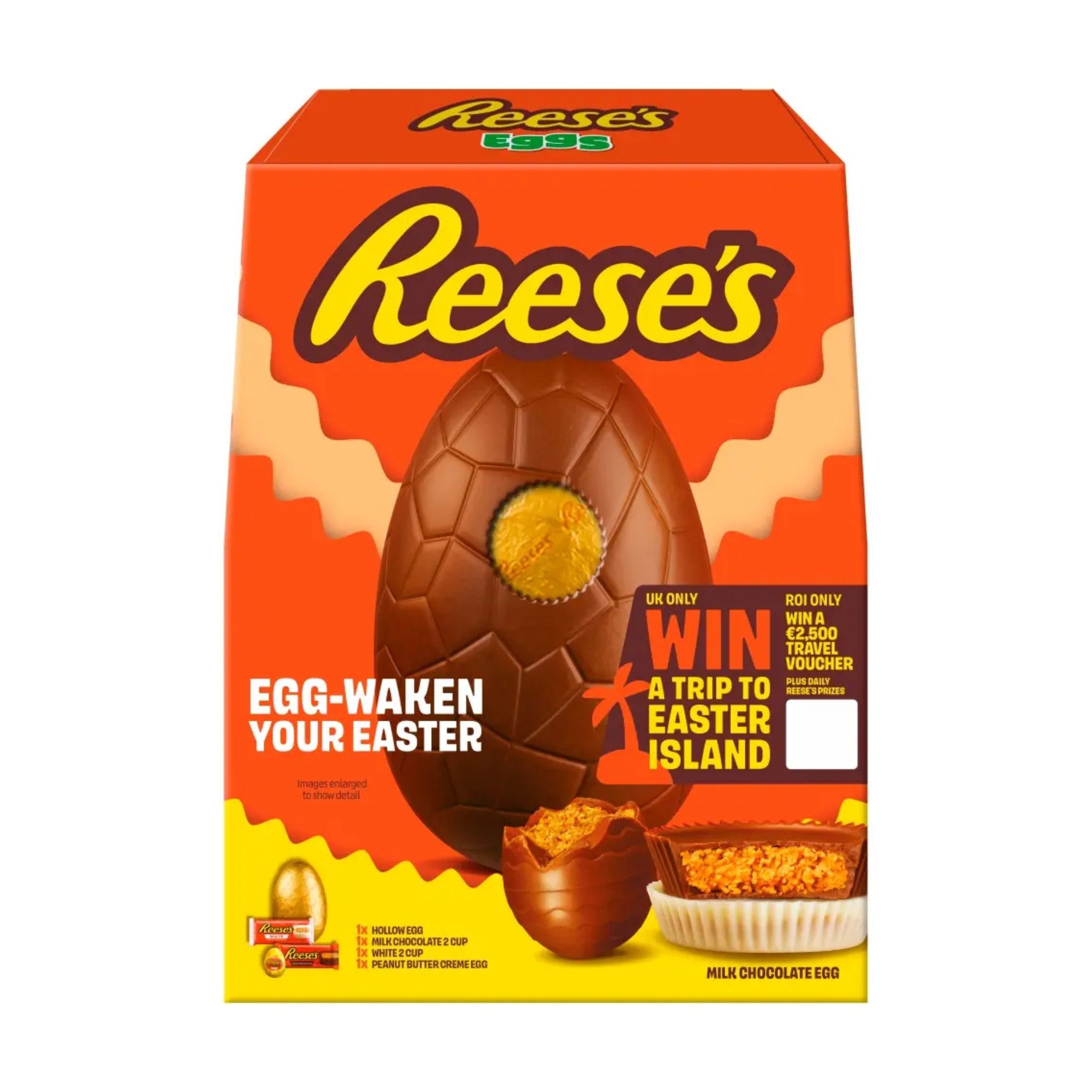 Reeses Large Hollow Egg with Creme Egg & 2 Cups 215g pack shot