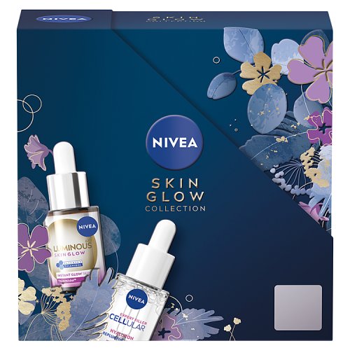 Nivea Skin Glow Set 2pc (15ml Hyaluron Replumping Serum, 15ml Instant Glow Serum) pack shot