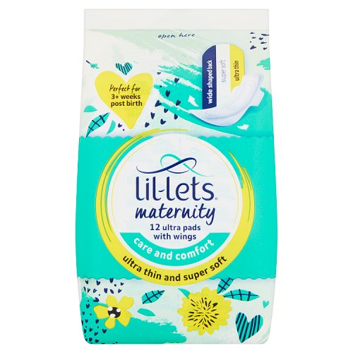 Lil-lets Maternity Ultra Pads 12pk pack shot