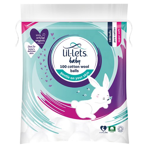 Lil-lets Baby Cotton Balls 100pk pack shot