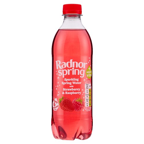 Radnor Spring Sparkling Strawberry & Raspberry 500ml pack shot