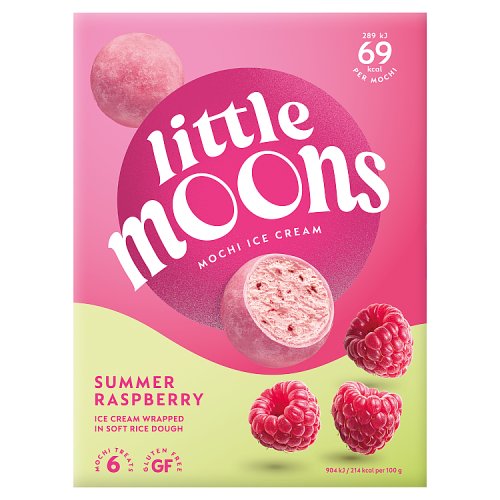 Little Moons Raspberry Ice Cream Mochi 6pk pack shot