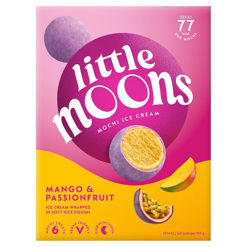 Little Moons Trop Passion & Mango Mochi Ice Cream 6pk pack shot
