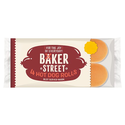 BAKER ST HOT DOG ROLLS 4PK pack shot