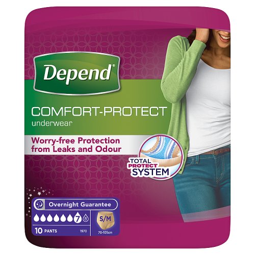 Depend Comfort Protect Pants (S/M) - 10 Pack pack shot