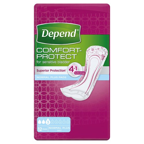Depend Normal Plus Pads - 12 Pack pack shot