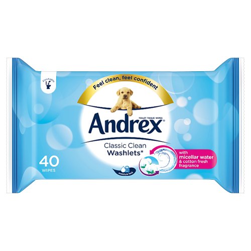 Andrex Washlets Classic Clean (40) pack shot