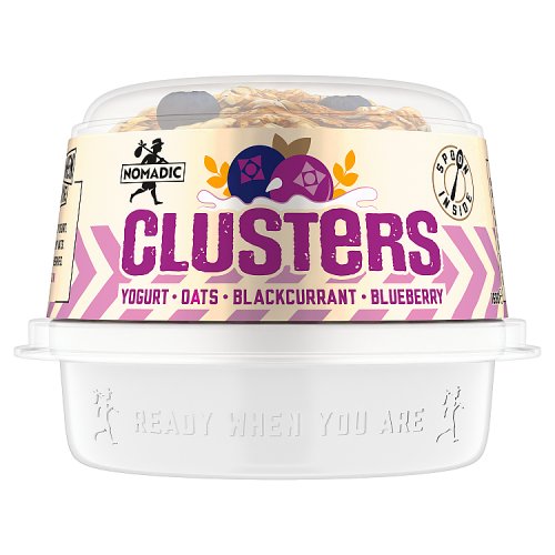 NOMADIC OAT CLUSTER BLACKCURRANT & BLUEBERRY pack shot