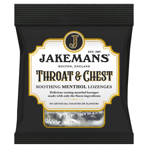 Jakemans Menthol Lozenges Throat & Chest 73g pack shot