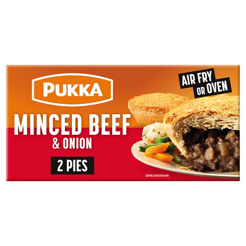 Pukka Minced Beef & Onion Puff Pastry Pies 2pk pack shot