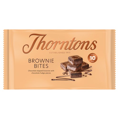 THORNTONS FUDGE BROWNIE BITES 10PK pack shot