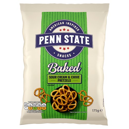 Penn State Baked Sour Cream & Chive Sharing Pretzels 175g pack shot