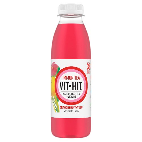 Vit Hit Immunitea Dragonfruit & Yuzu 500ml pack shot