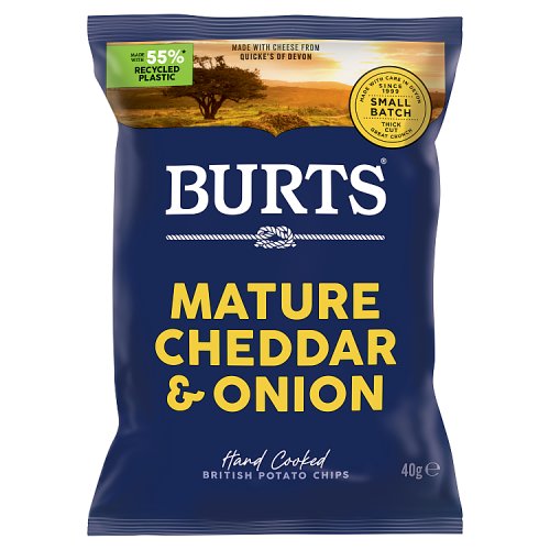 Burts Mature Cheddar & Onion 40g pack shot