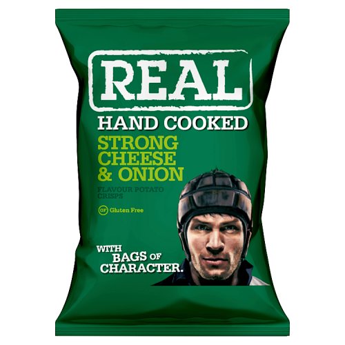 Real Crisps Cheese & Onion 35g pack shot