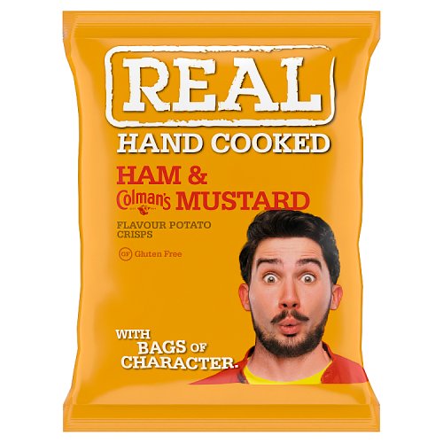 Real Crisps Ham & Mustard 35g pack shot