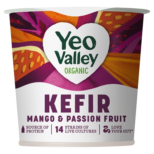 YEO VALLEY ORGANIC KEFIR MANGO & PASSIONFRUIT pack shot