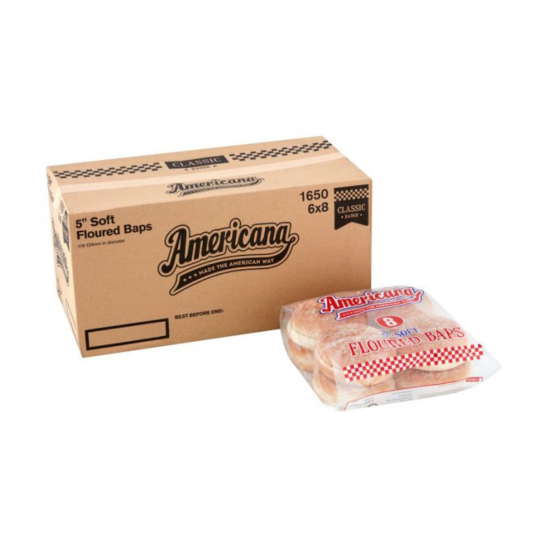 Americana Floured Baps 89g pack shot