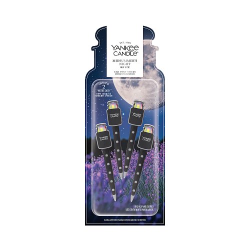Yankee Candle Car Vent Stick Air Freshener Midsummer's Night 4pc pack shot