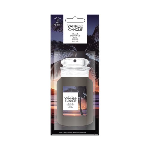 Yankee Candle 2D Car Jar Air Freshener Black Coconut pack shot
