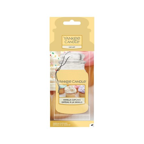 Yankee Candle 2D Car Jar Air Freshener Vanilla Cupcake pack shot