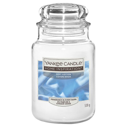 Yankee Candle Home Inspiration Large Jar Soft Cotton 538g pack shot
