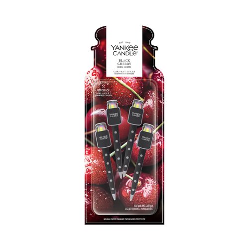 Yankee Candle Car Vent Stick Air Freshener Black Cherry 4pc pack shot