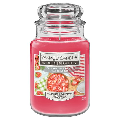 Yankee Candle Home Inspiration Large Jar Sugared Strawberries 538g pack shot