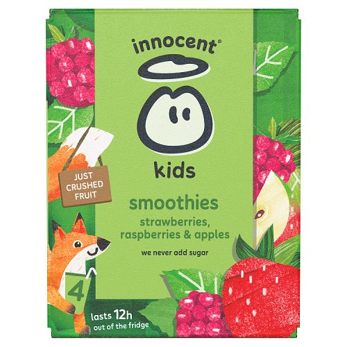 INNOCENT KIDS STRAWBERRY RASPBERRY & APPLE 4PK pack shot