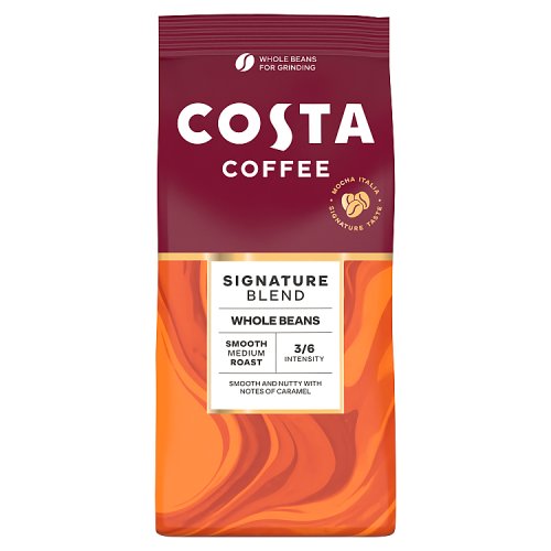 Costa Ground Coffee Signature Blend Beans 200g pack shot