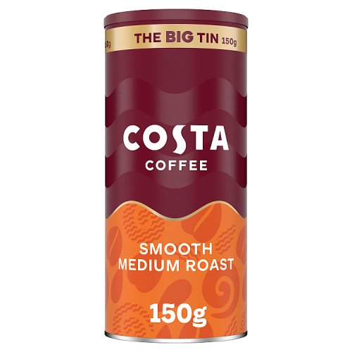 Costa Coffee Premium Instant Smooth Medium Roast Big Tin 150g pack shot