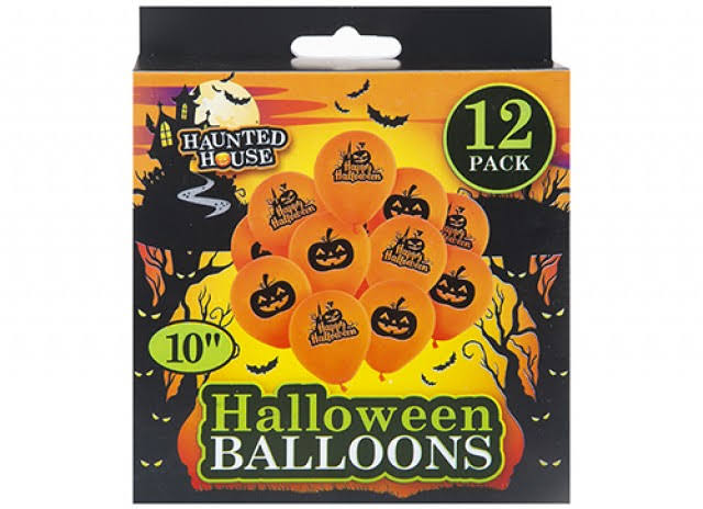 Haunted House Halloween Balloons 12s pack shot
