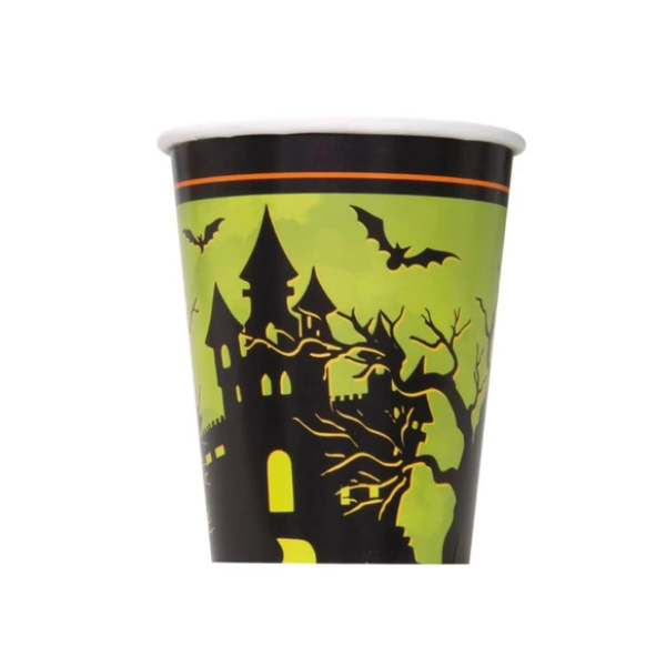Haunted House Halloween Paper Cups 12s pack shot