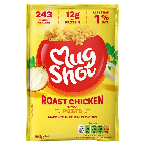Mugshot Pasta Roast Chicken 60g pack shot