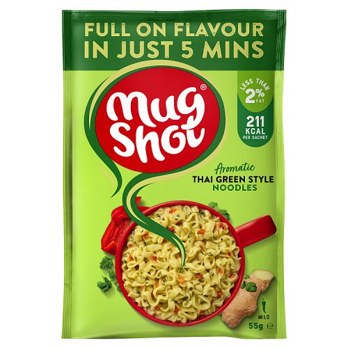 Mugshot Noodles Aromatic Green Thai Style 55g pack shot