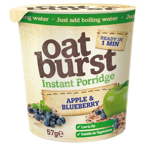 Oatburst Porridge Pot Apple & Blueberry 57g pack shot