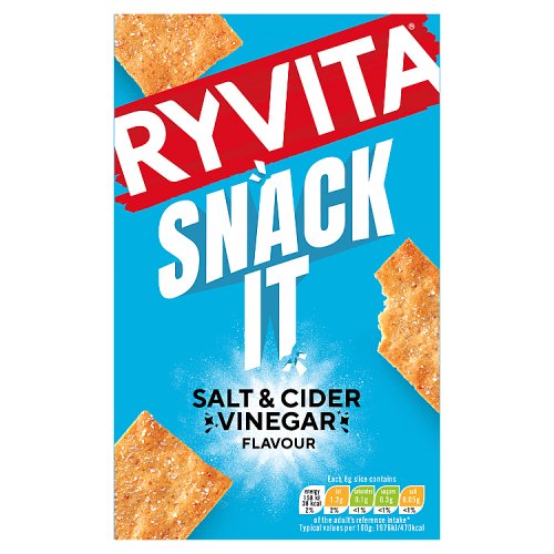 Ryvita Thins Snack It Sea Salt & Cider Vinegar 125g pack shot
