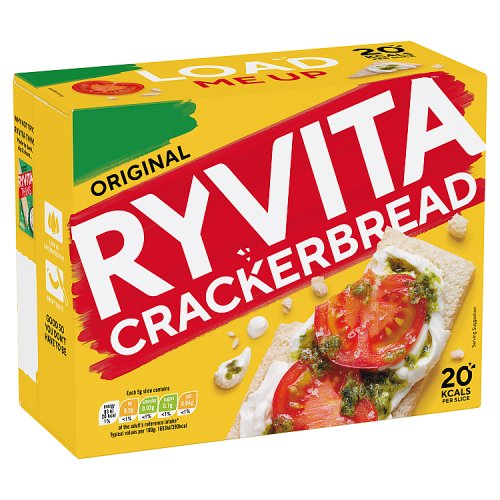 Ryvita Crackerbread Original 125g PMP £1.35 pack shot