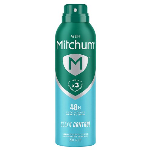 Mitchum Men Anti Perspirant Spray Clean Control 200ml pack shot